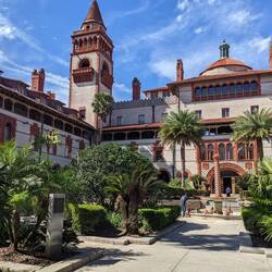 The entry garden of Flagler College