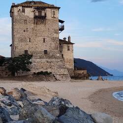 Byzantine Tower of Prosphorion in Ouranoupoli