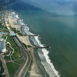 the beaches from above