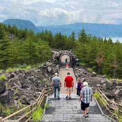Walkways through the lava fields