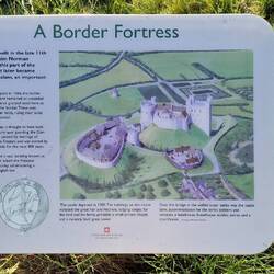 Clun Castle information board