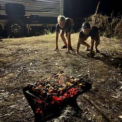 A fun game of charades while dinner cooks
