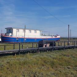 House boat now landlocked