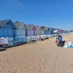 Classic beach huts