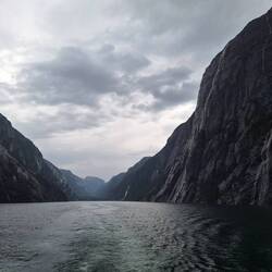 Rückblick nach Abfahrt und Gewitterstop