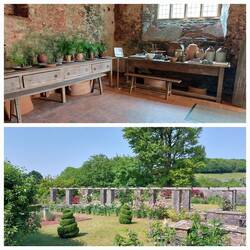 Compton Castle; The Medieval Kitchen / The Knot Garden