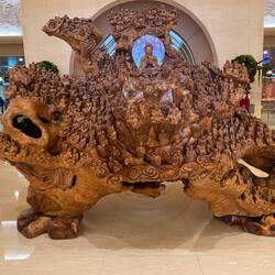 500 carved in one piece of wood from camphor tree