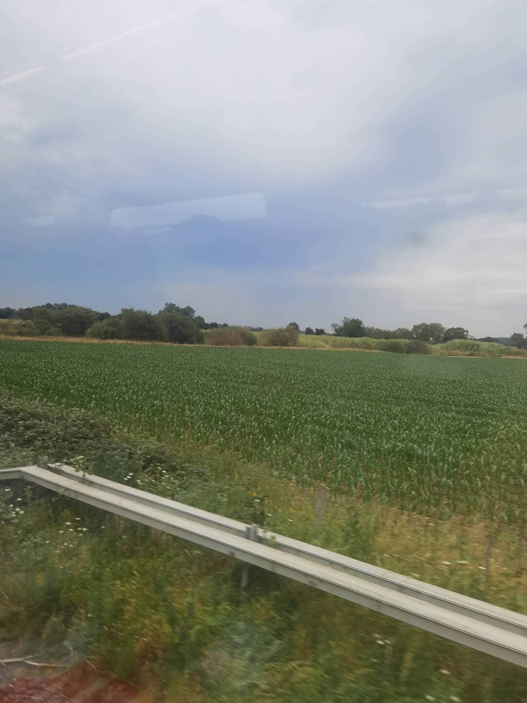 passing the green pastures of the Midlands