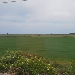 In der Ferne das Kloster Lindisfarne