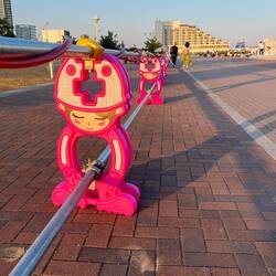 Whimsical construction barriers