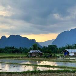 Endlich Wasser für die Felder. Vielleicht bekomme ich noch einen Reisfeld-Anblick aus dem Bilderbuch