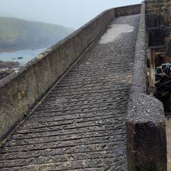 Ramp for sheep coming from an island