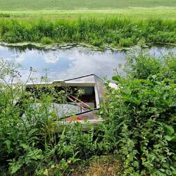Sunken wreak on Montgomery Canal