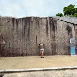 Brad couldn't move the wall. This stone is 103 tonnes