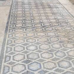 Old Roman mosaic floor