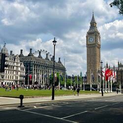 View of Big Ben and the London Eye