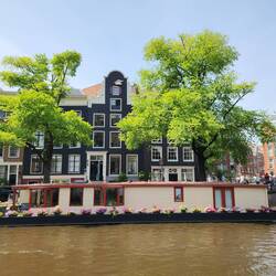 A houseboat on a canal