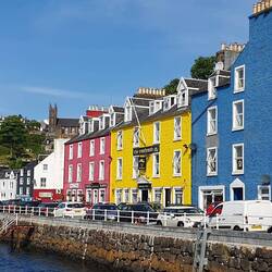 Tobermory mit den bunten Häusern