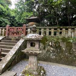 The tomb in the fenced area