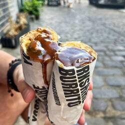 Traditional English Yorkshire meal but in burrito form