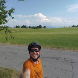 Auf dem Bild kommen die Alpen nicht so schön rüber