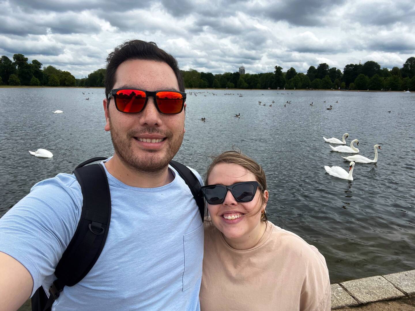 Enjoying walking through Kensington Gardens