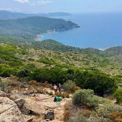 Ich unterhielt mich mit nem deutschen Pärchen, die auch mit dem Rückweg und der Hitze kämpften...