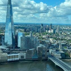 Our view of the Shard (the tall building on the left)