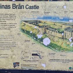 Castell Dinas Bran information board