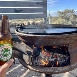 Preping the fire for dinner