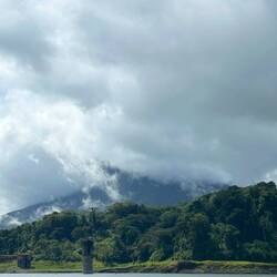 the vulcano was cloudy today