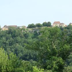 The village of Domme on the other side of the Dordogne