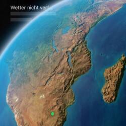 Das grüne Pünktchen ist Johannesburg