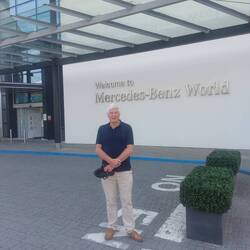 Outside Mercedes World, Weybridge