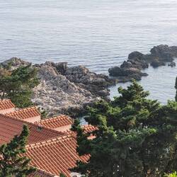 Looking down to the swimming spot