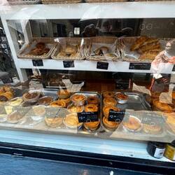 Checking out all of the yorkshire pies which York is home of