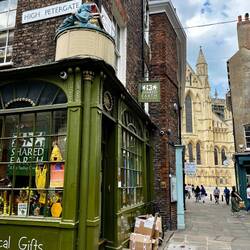 Street views of York with the Abbey peaking in the background