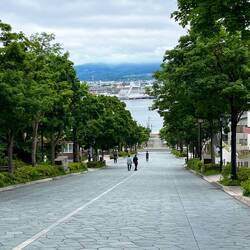 Looking down to the waterfront