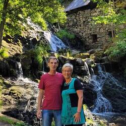 Wunderschöner Wasserfall, hier war früher mal eine Mühle