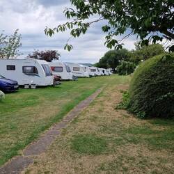 General view of site of predominantly touring Caravans. Mine was the only tent