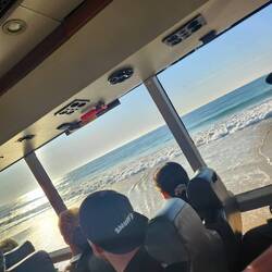 Off the ferry onto the 75 mile beach on K'gargi