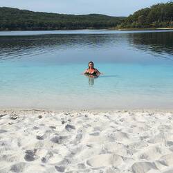 So refreshing and soft water and dazzling white sand
