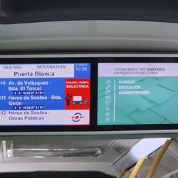 Very fancy screens on the train