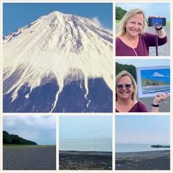 Mt Fuji- bottom 3 photos taken from the PERFECT spot for many famous Mt Fuji photos- except today