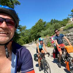 David ist mit 28kg Gepäck unterwegs