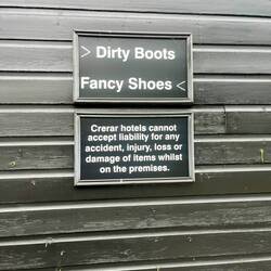 We got a good chuckle out of the top sign