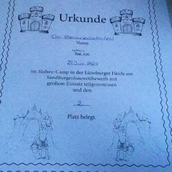 2. Platz beim Sandburg Wettbewerb
