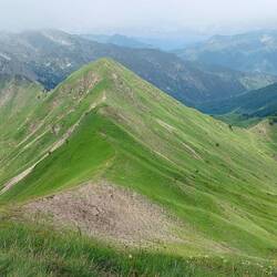 Blick zurück vom Talijanka zum Popandijes Gipfel