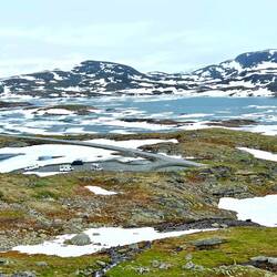 Blick von meiner Abendrunde auf den Übernachtungsplatz