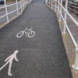 Finished cycle/footpath works on Colwyn bay coastal defence